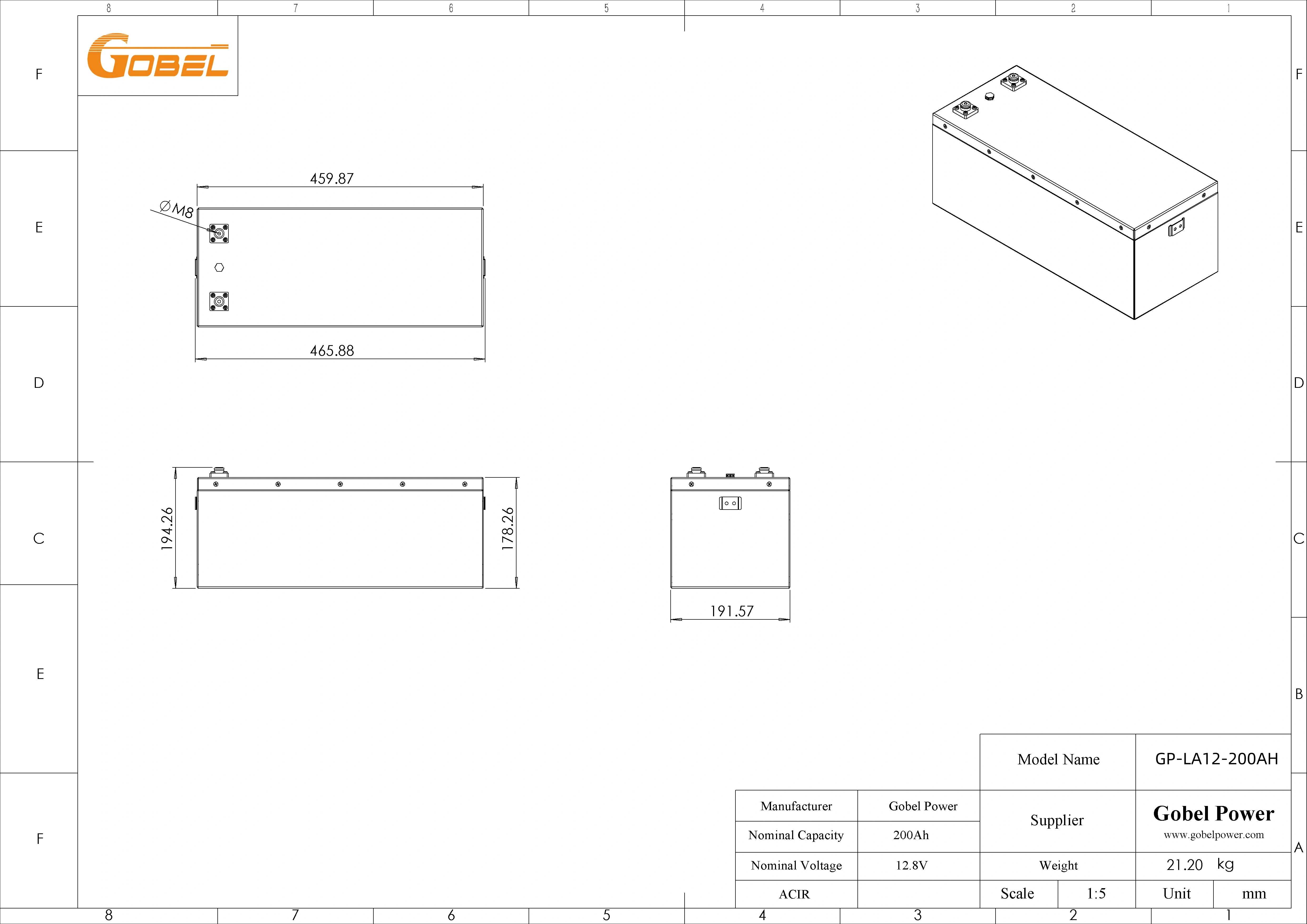 12V 200Ah LiFePO4 battery dimension 12V 200Ah LiFePO4 battery dimension