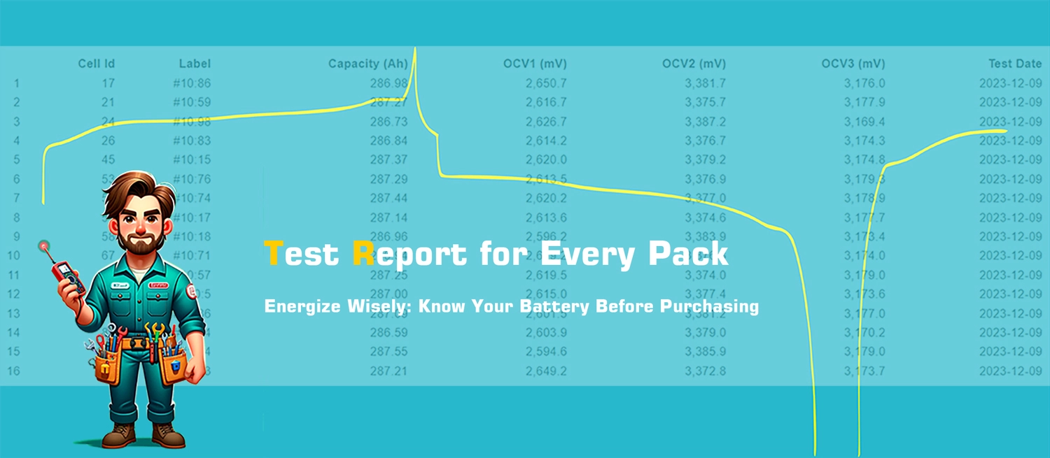 51.2v lifepo4 battery test report